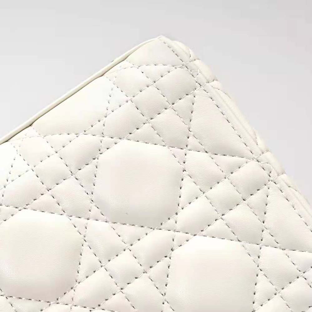 TÚI Christian Dior Mini Lady Dior Bag Latte Cannage Lambskin