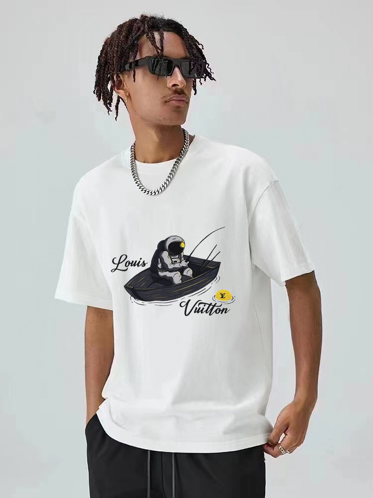 ÁO LOUIS VUITTON print cotton jersey T-shirt