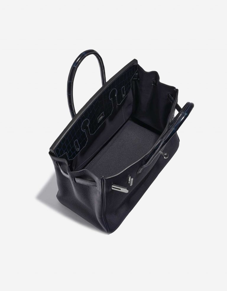 TÚI Hermès Birkin Touch 30 Togo Niloticus Crocodile Shiny Blue Nuit Blue Baltique
