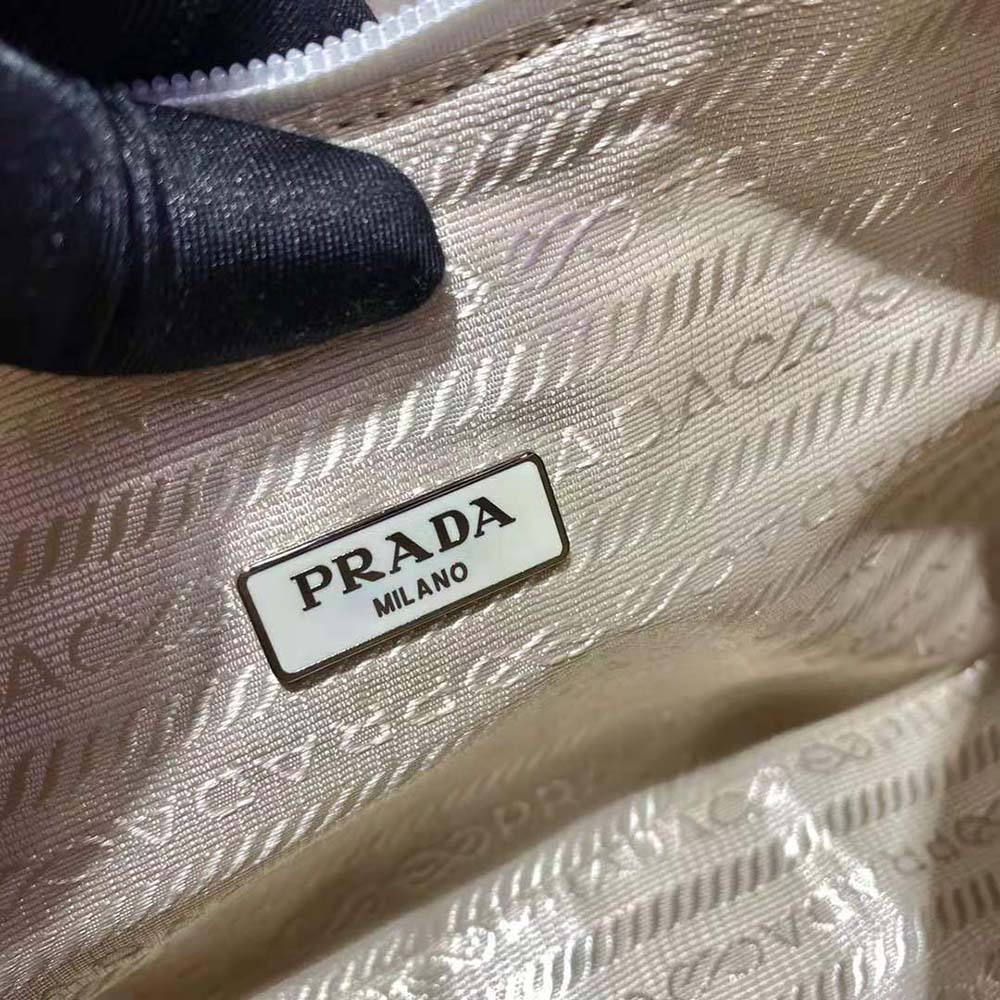 TÚI Prada Satin Mini-Bag with Artificial Crystals-White