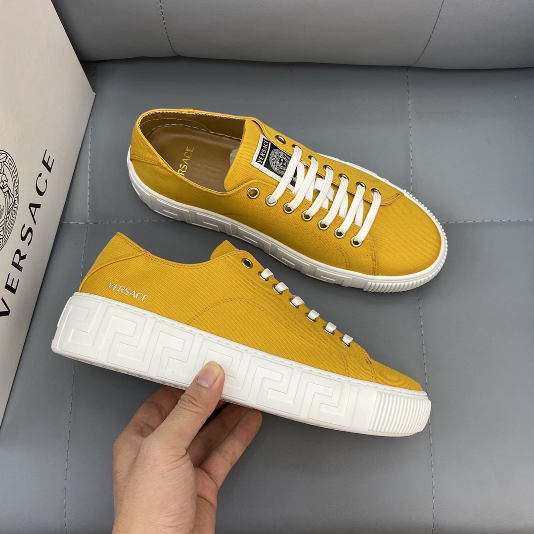GIÀY VERSACE GRECA SNEAKERS LOW TOP CANVAS