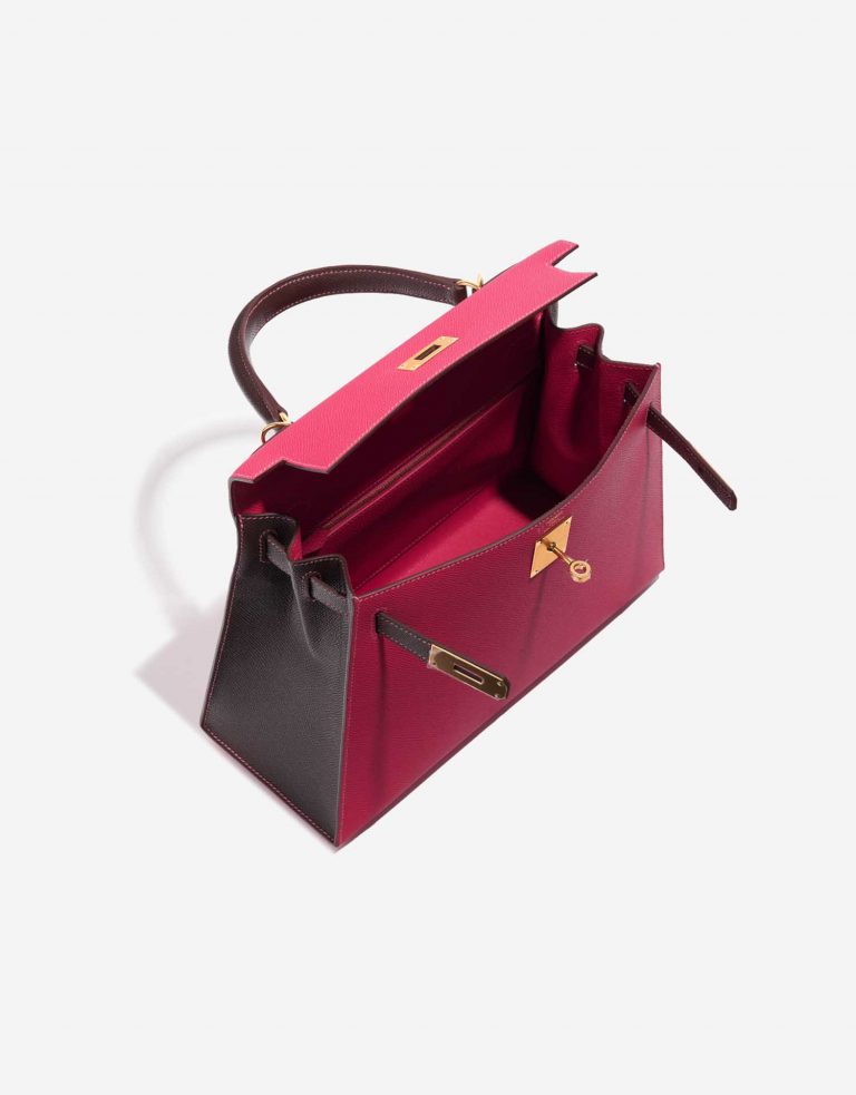 TÚI Hermès Kelly HSS 28 Epsom Rose Tyrien Chocolate