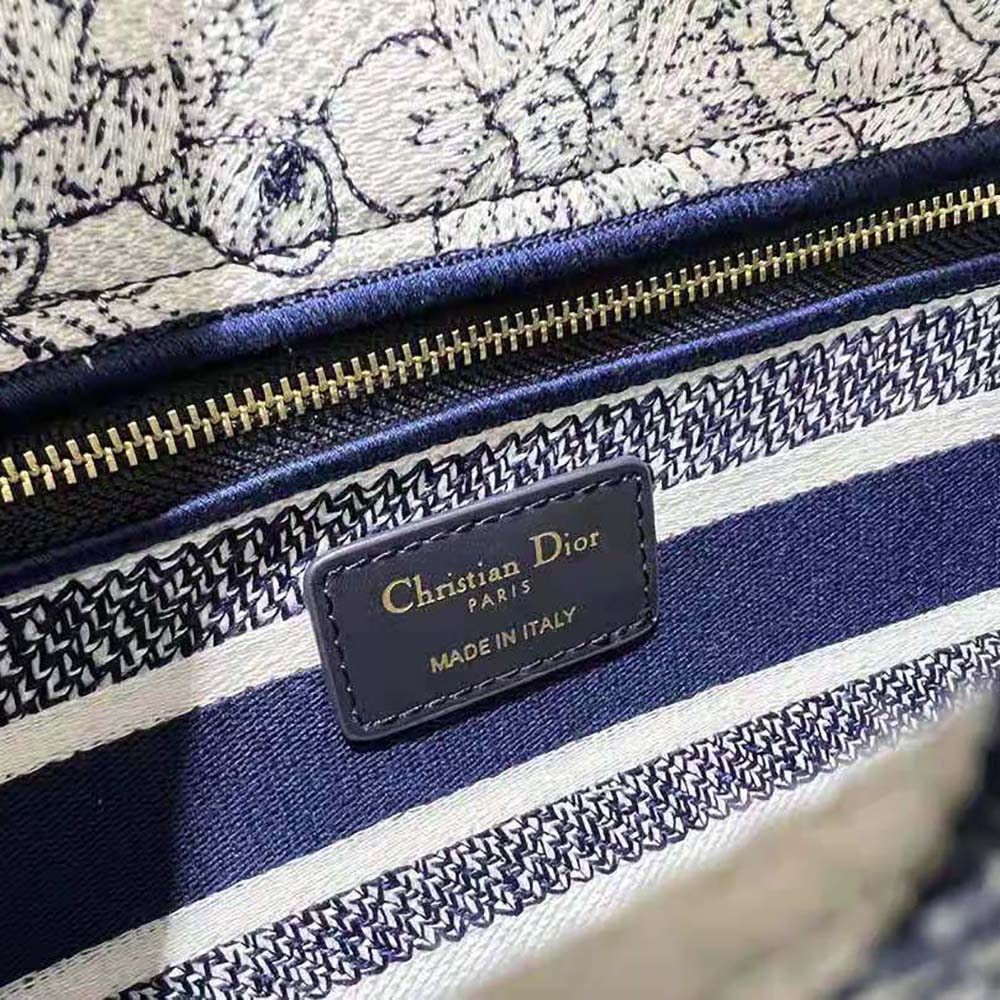TÚI Christian Dior Lady D-lite Bag Blue Multicolor Rêve D’Infini Embroidery