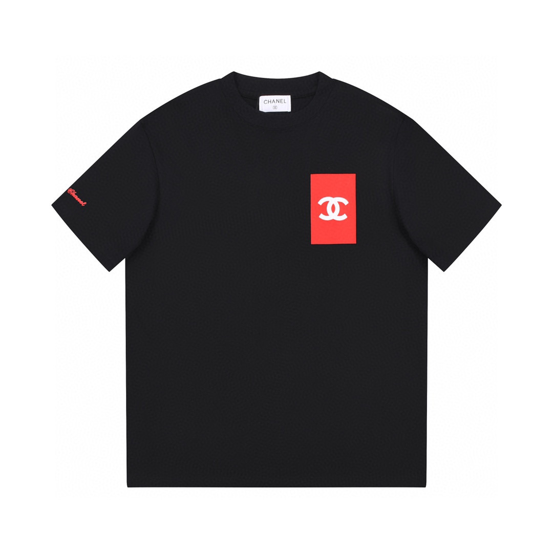ÁO CHANEL print cotton jersey T-shirt