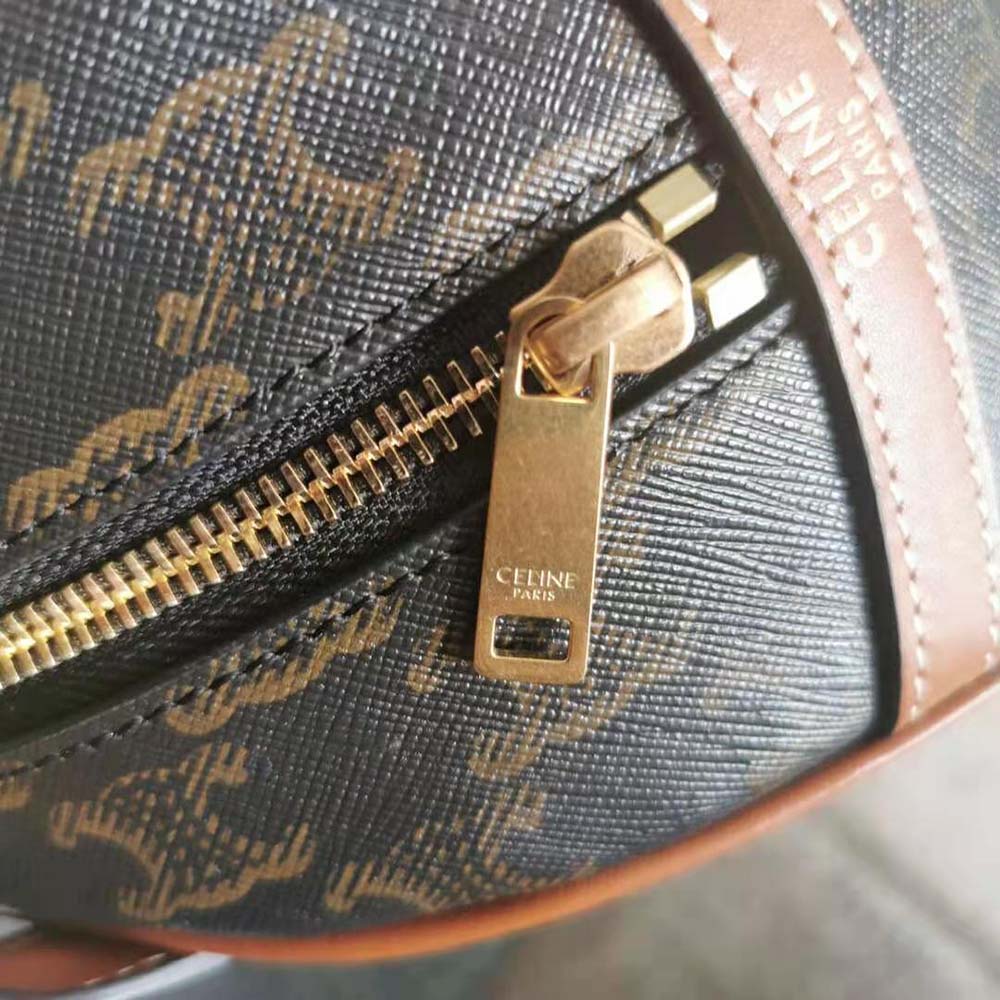 TÚI Celine Women Medium Teckel in Triomphe Canvas and Calfskin
