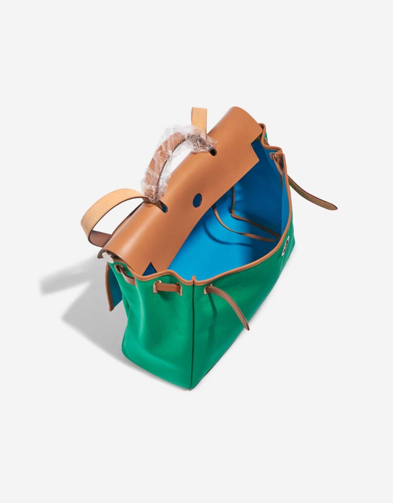 TÚI Hermès Herbag 39 Vache Hunter Toile Vert