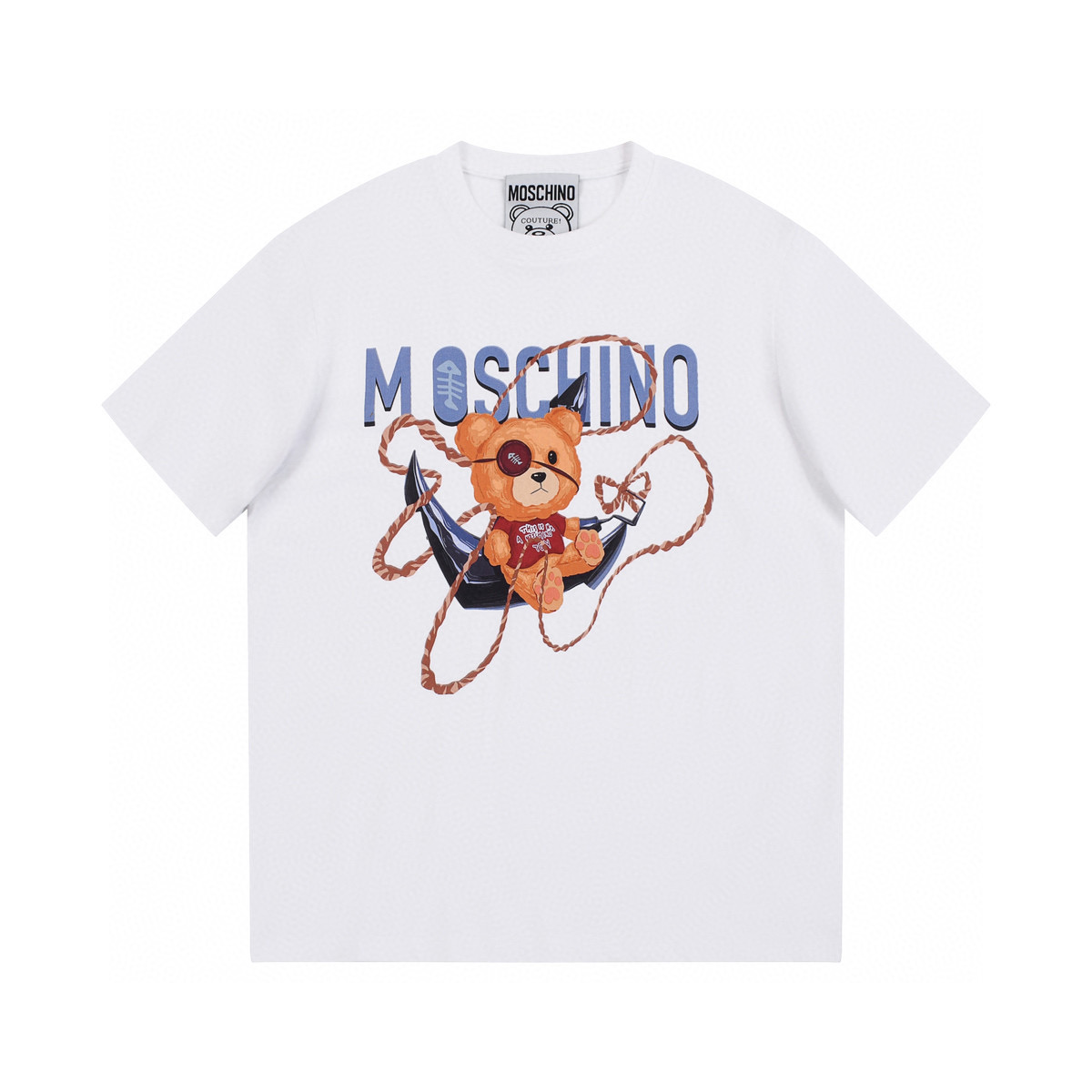 ÁO MOSCHINO print cotton jersey T-shirt