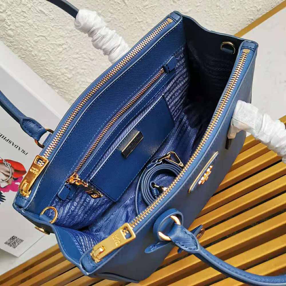 TÚI Prada Saffiano Leather Prada Galleria Bag-Navy