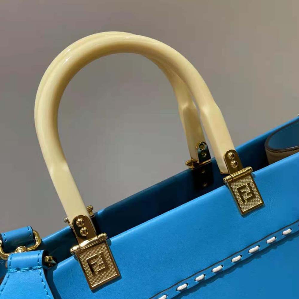 TÚI Fendi Sunshine Medium Leather Shopper-Blue