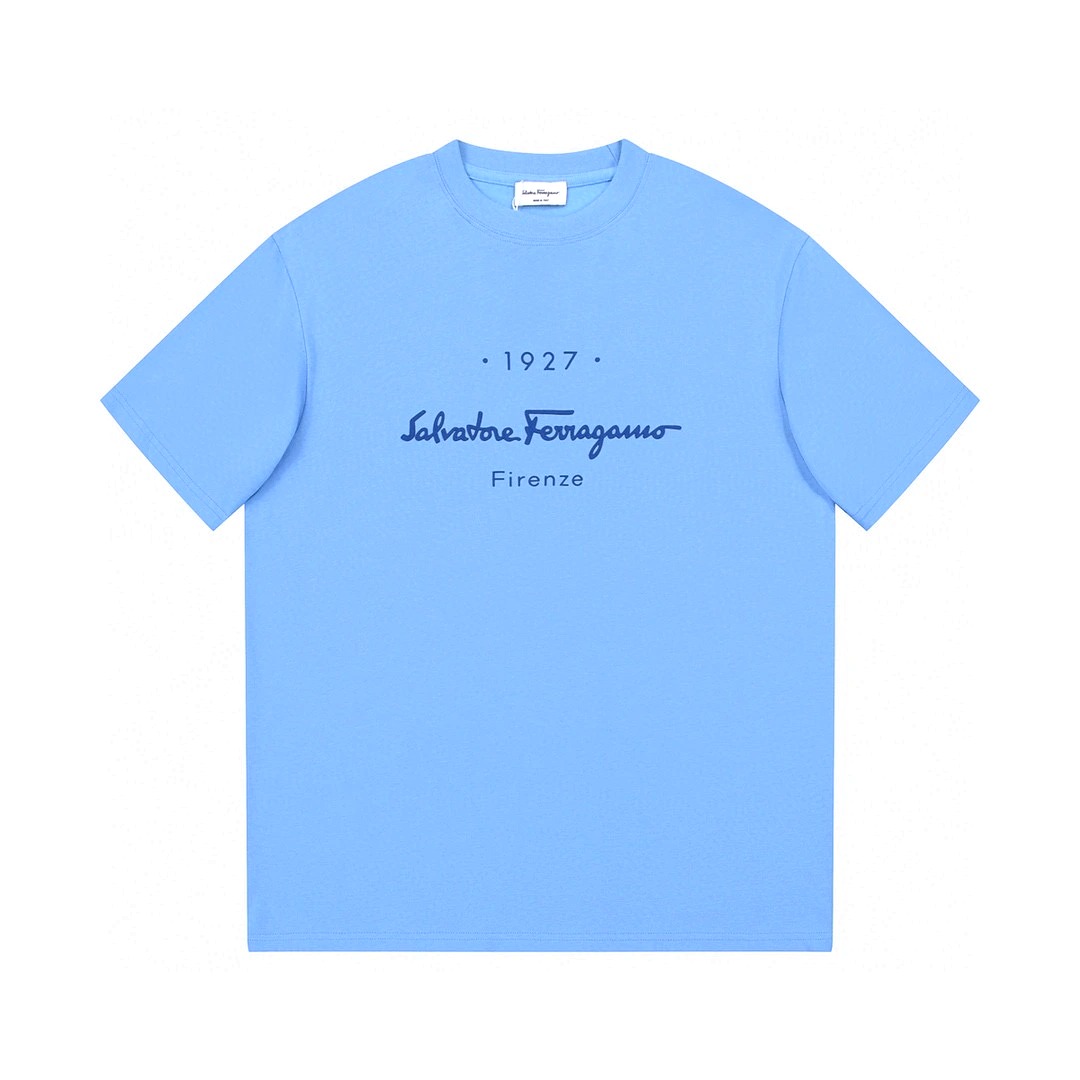 ÁO SALVATORE FERRAGAMO T SHIRT BLUE
