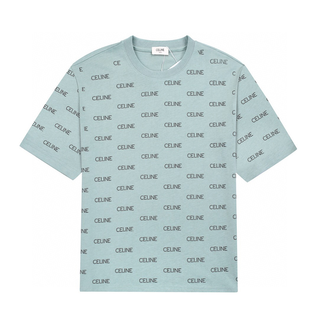 ÁO CELINE PARIS print cotton jersey T-shirt