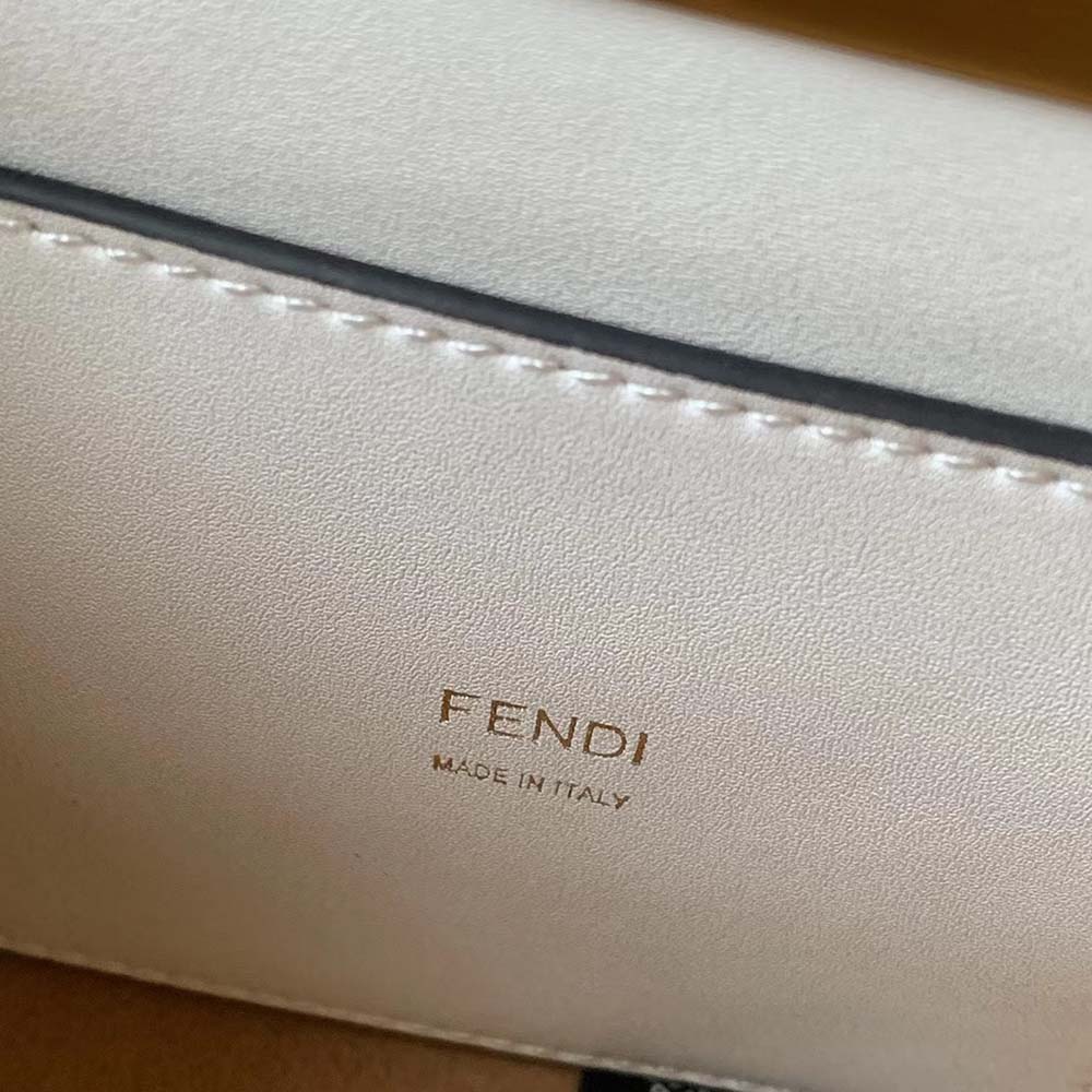 TÚI Fendi Way Medium Made of Camellia-Colored Leather Bag-White