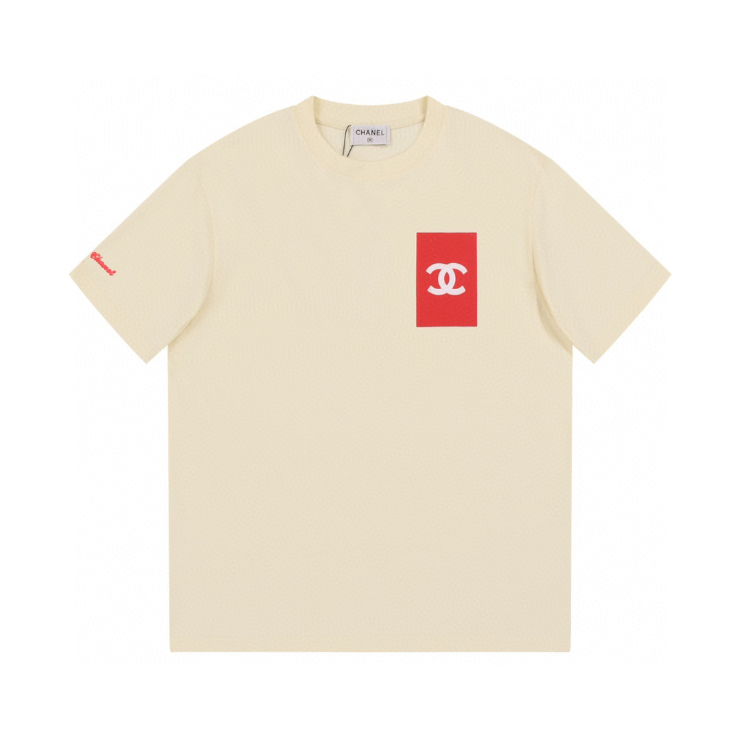 ÁO CHANEL print cotton jersey T-shirt