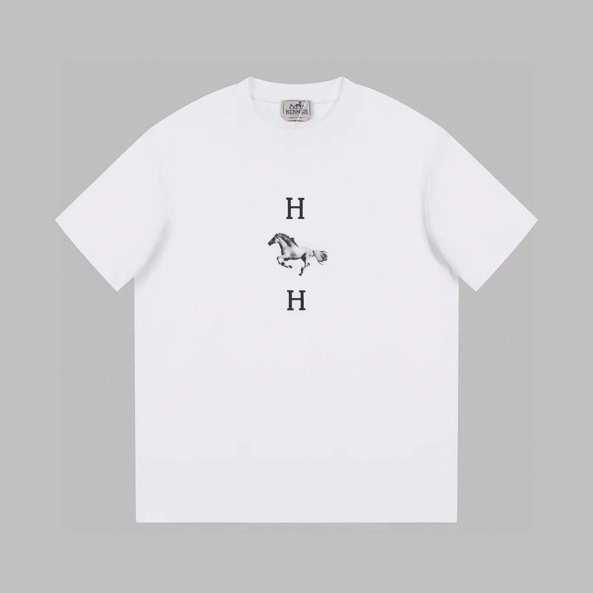 ÁO HERMES PARIS print cotton jersey T-shirt