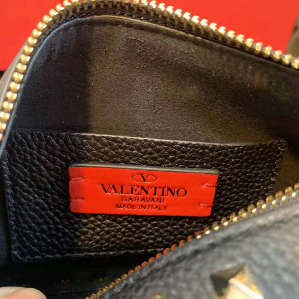 TÚI Valentino Rockstud Alcove Grainy Calfskin Handbag-White