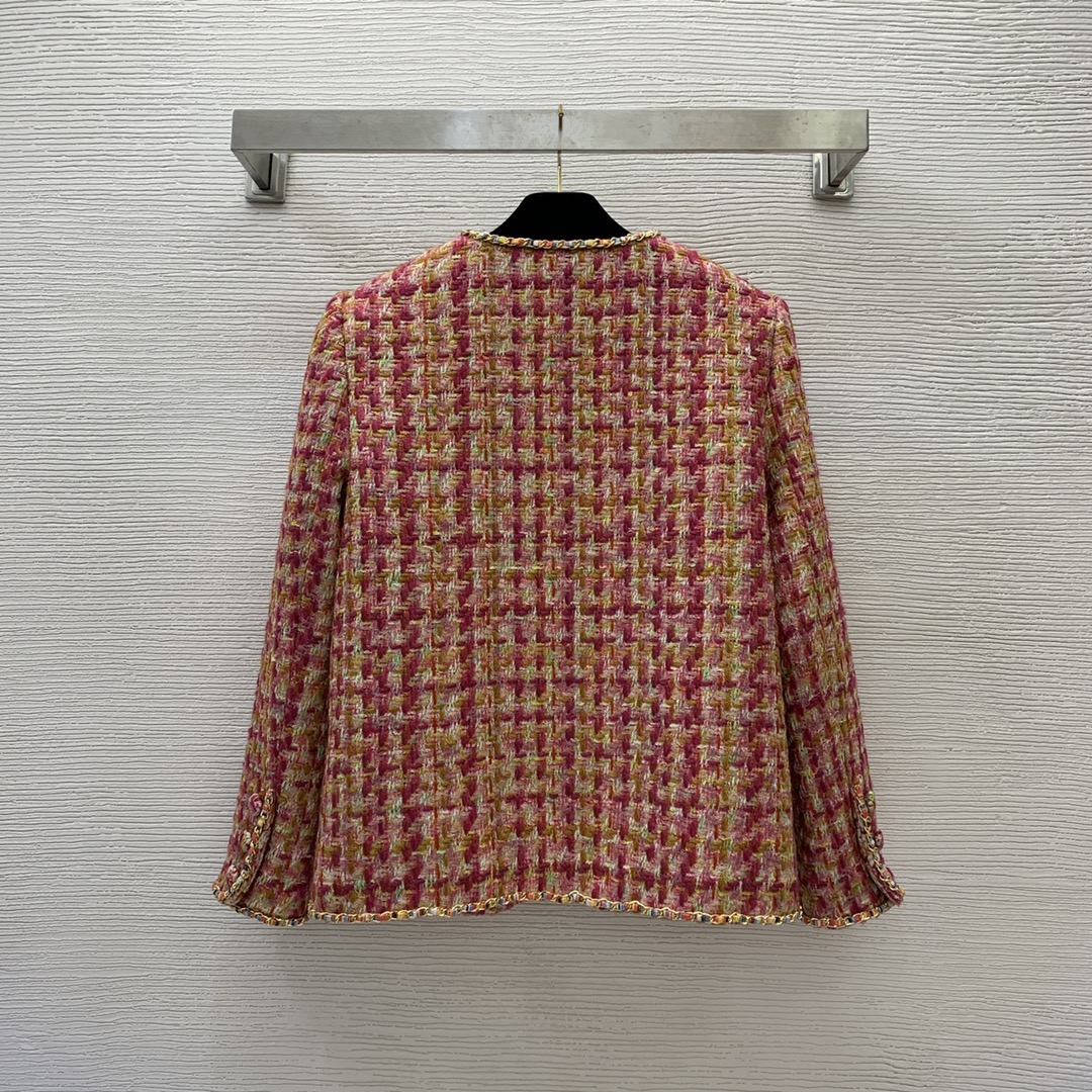 ÁO CHANEL TWEED ORANGE Jacket Top AAA