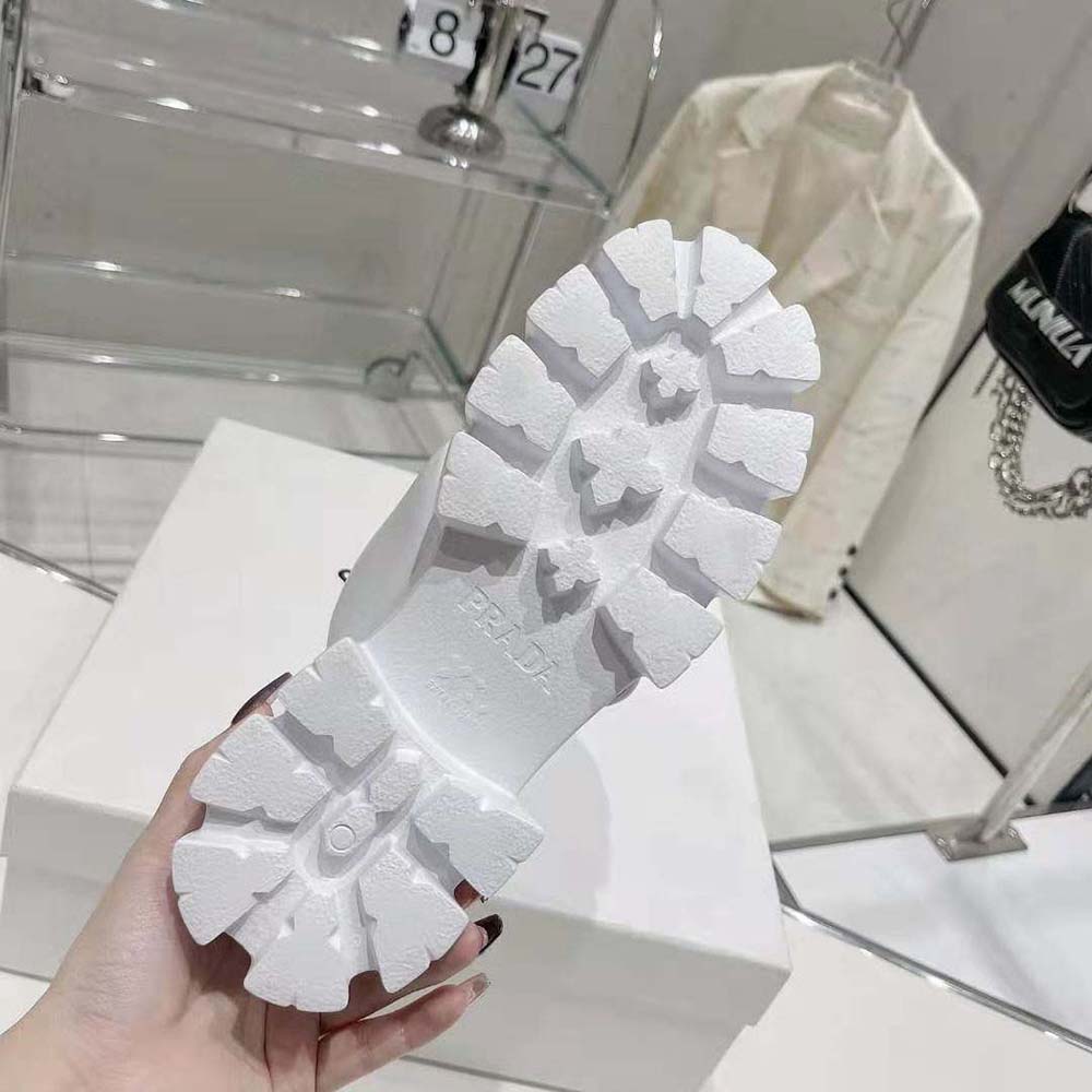 DÉP SANDAL Prada Women Monolith Padded Nappa Leather Sandals-White