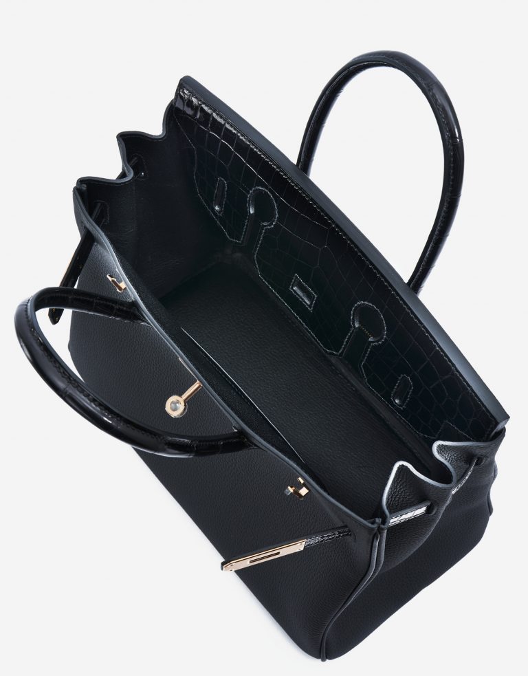 TÚI Hermès Birkin Touch 30 Niloticus Togo Black Gold Buckle khóa vàng