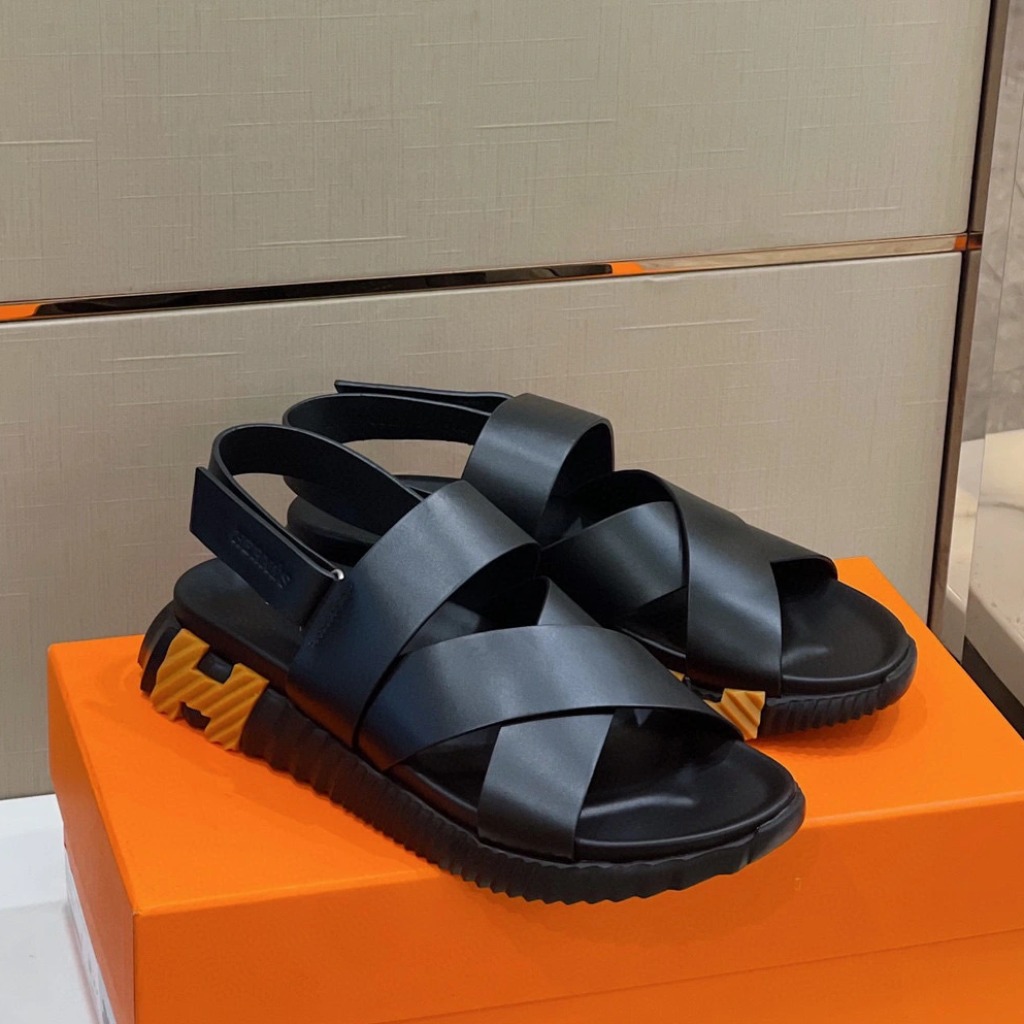 DÉP HERMES Electric sandal Matte Black