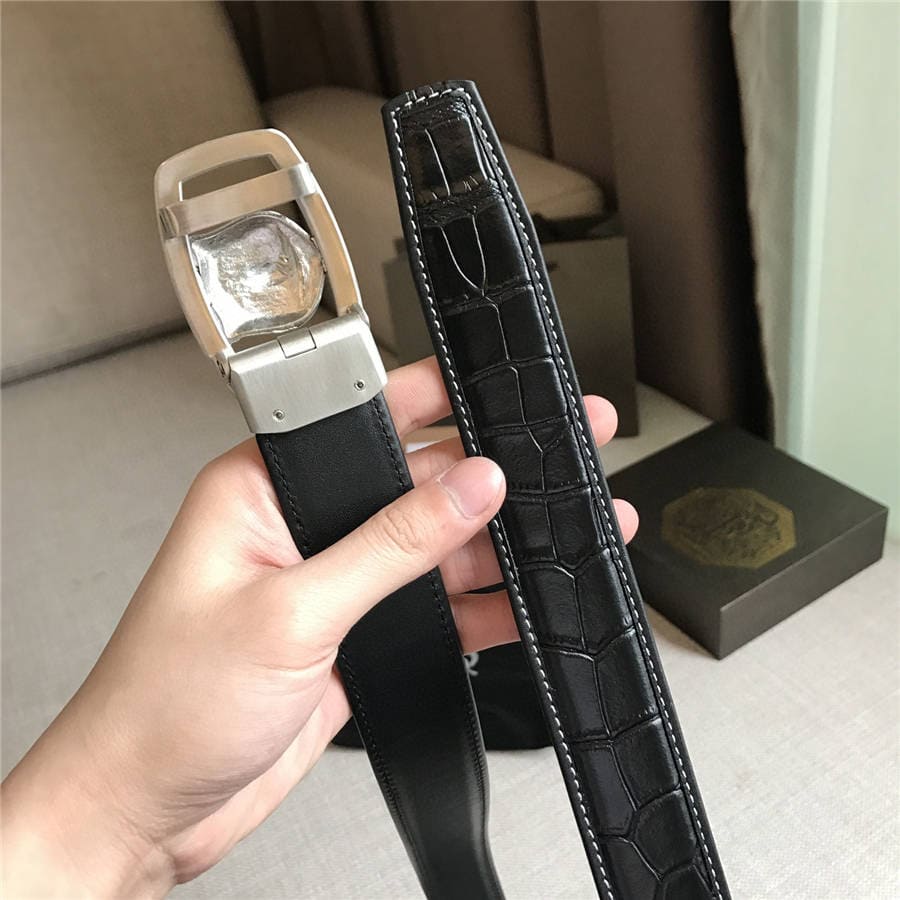 DÂY LƯNG STEFANO RICCI CROCODILE LEATHER DA CÁ SẤU Belt Khóa bạc