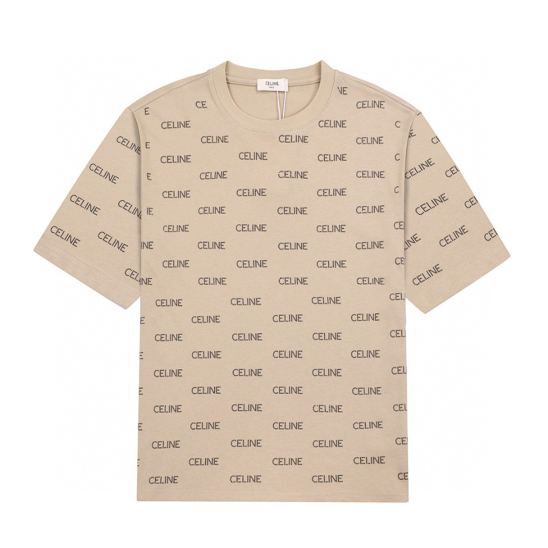 ÁO CELINE PARIS print cotton jersey T-shirt
