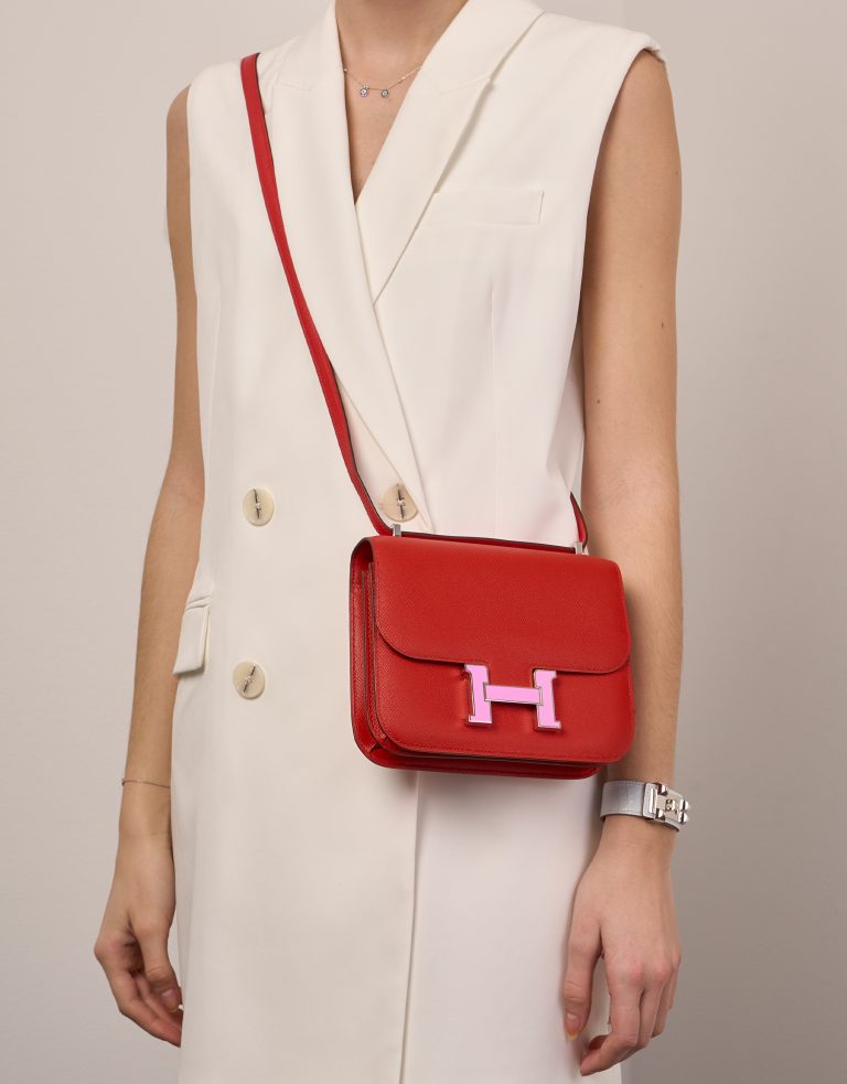 TÚI Hermès Constance 18 Epsom Rouge De Coeur Mauve Silvestre