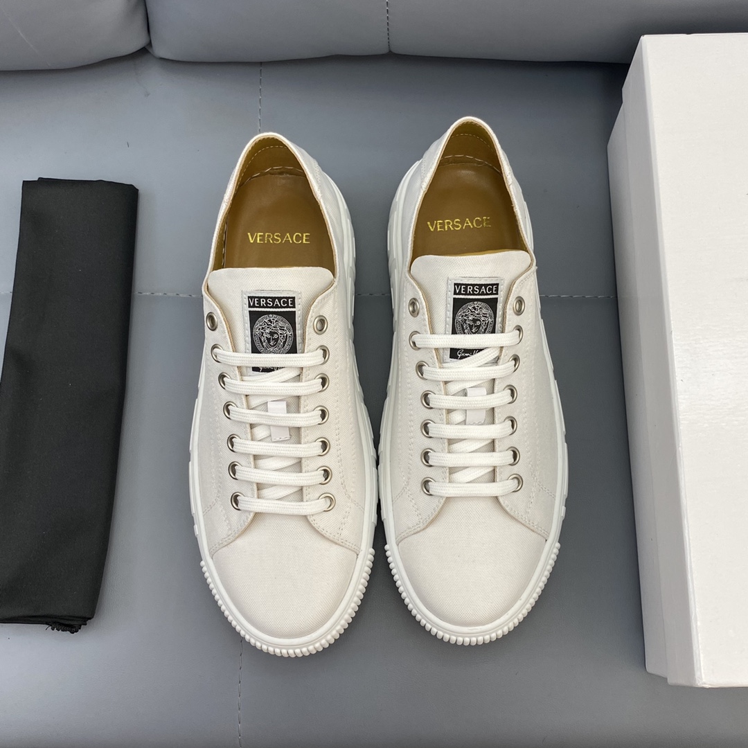 GIÀY VERSACE GRECA SNEAKERS LOW TOP CANVAS