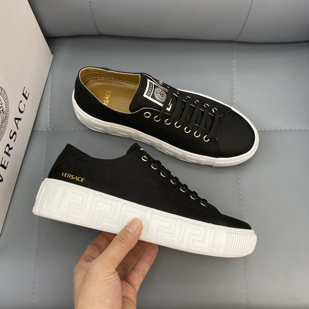 GIÀY VERSACE GRECA SNEAKERS LOW TOP CANVAS