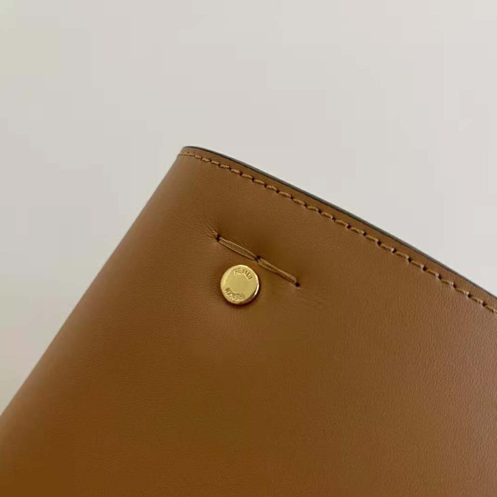 TÚI Fendi Way Medium Made of Camellia-Colored Leather Bag-Brown