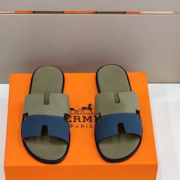 DÉP HERMES IZMIR TAN BLUE SANDAL AAA