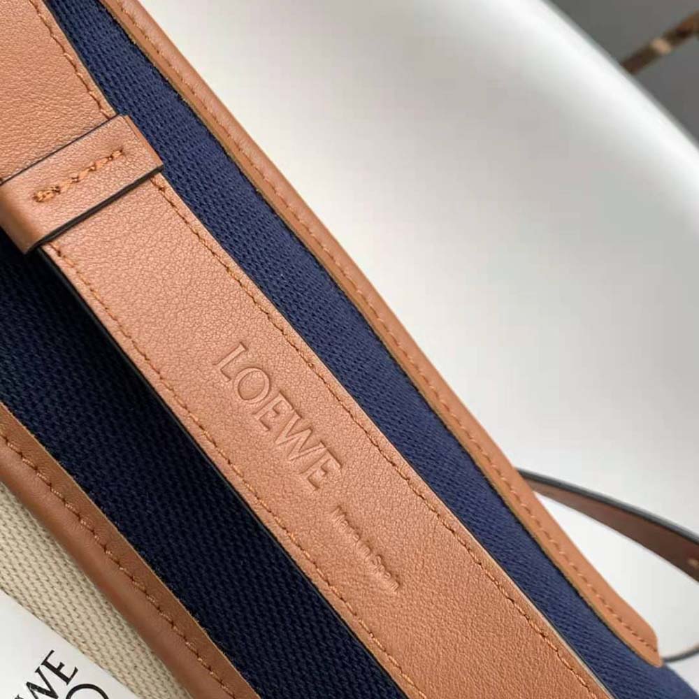 TÚI Loewe Elephant Basket Bag in Anagram Jacquard and Calfskin
