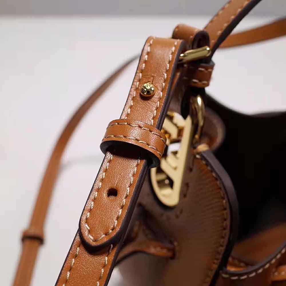 TÚI Fendi Women Pomodorino Brown Leather Mini-Bag