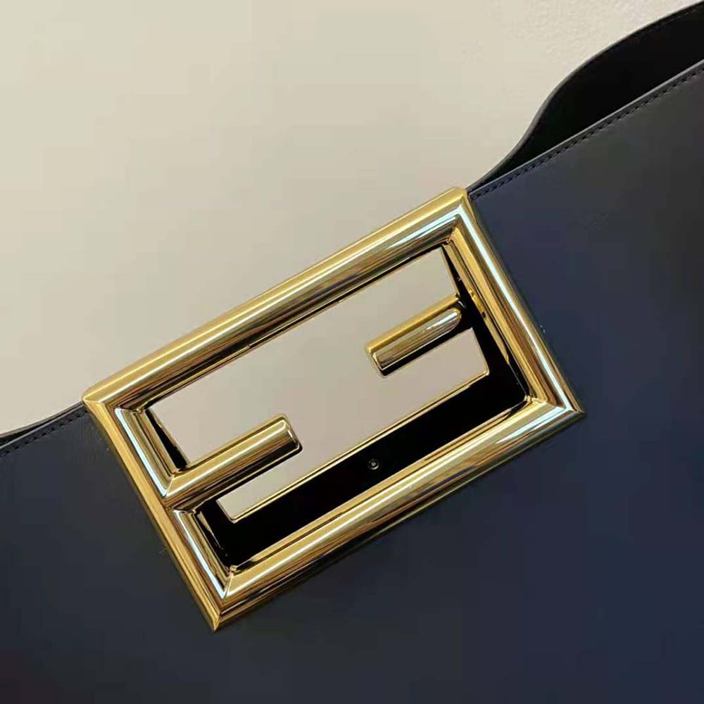 TÚI Fendi Way Medium Made of Camellia-Colored Leather Bag-Black