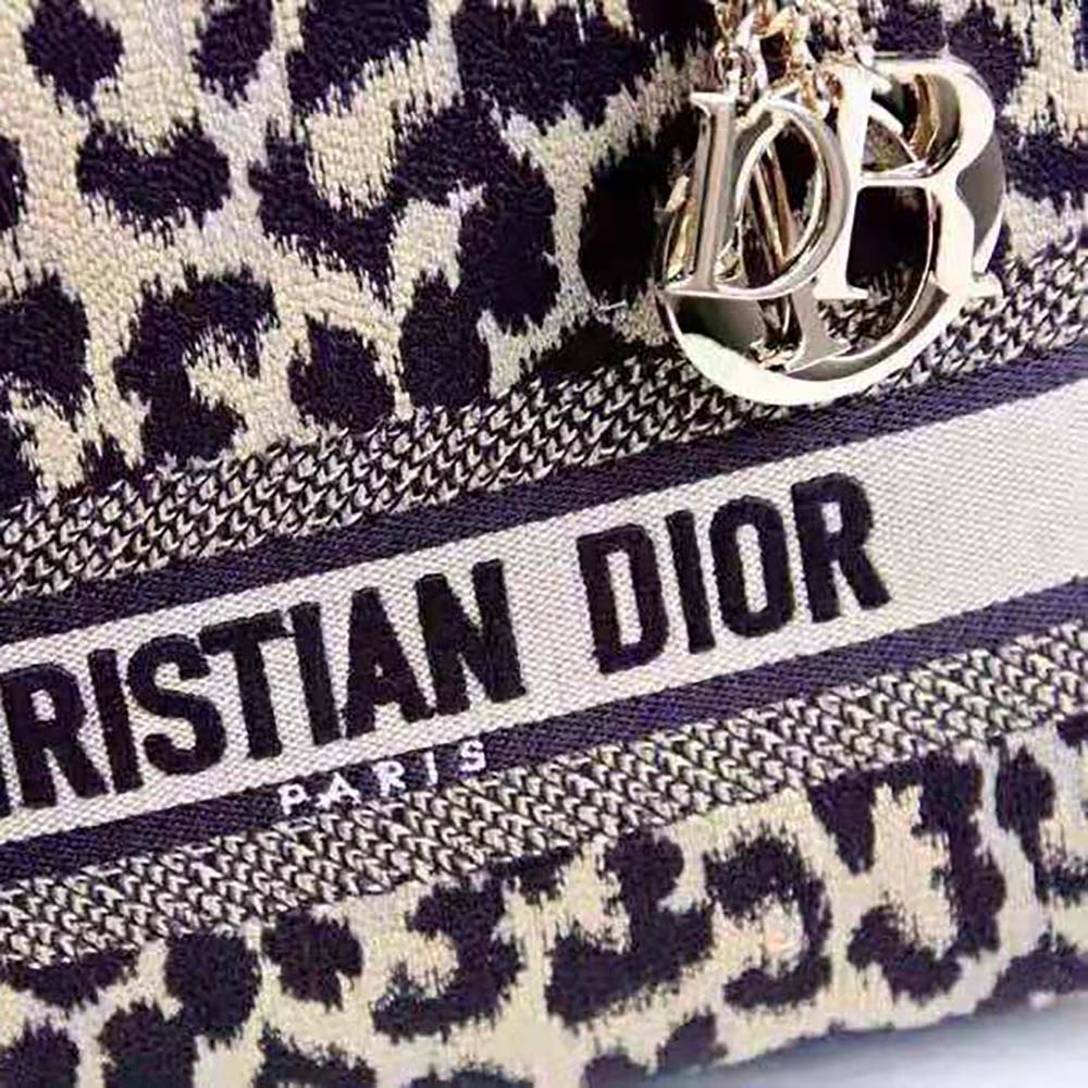 TÚI Dior Women Medium Lady D-lite Bag Beige Multicolor Mizza Embroidery