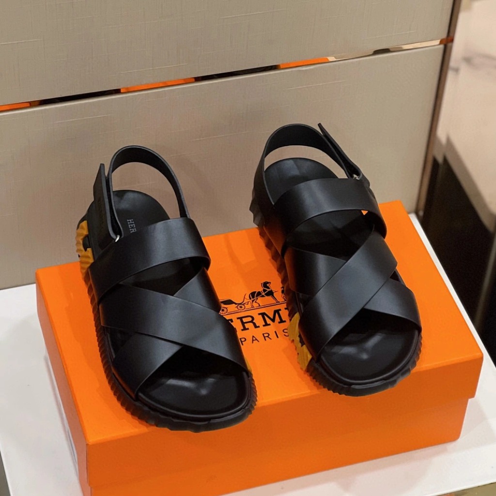 DÉP HERMES Electric sandal Matte Black