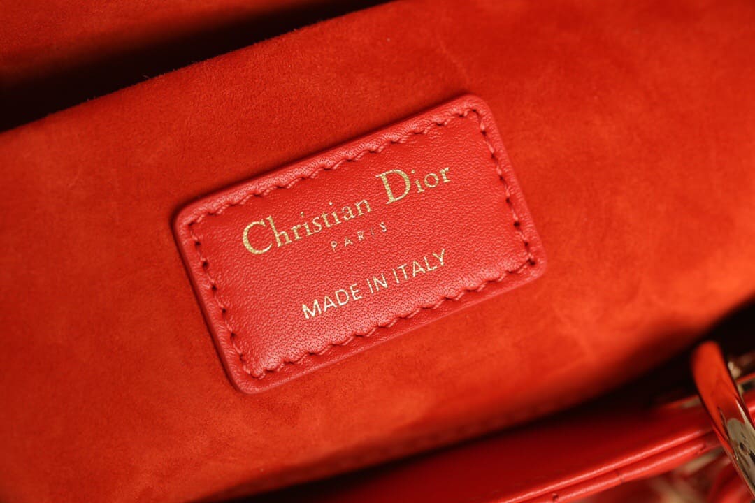 TÚI CHRISTIAN DIOR Lady D-Joy Bag Bright Orange Cannage Lambskin
