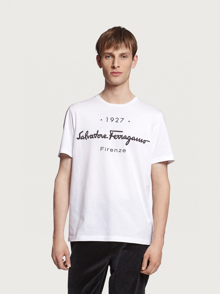 ÁO SALVATORE FERRAGAMO T SHIRT WHITE