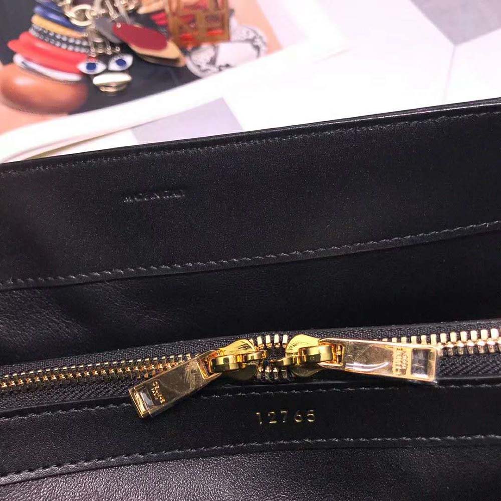 TÚI Celine Women Medium16 Bag in Satinated Calfskin-Black