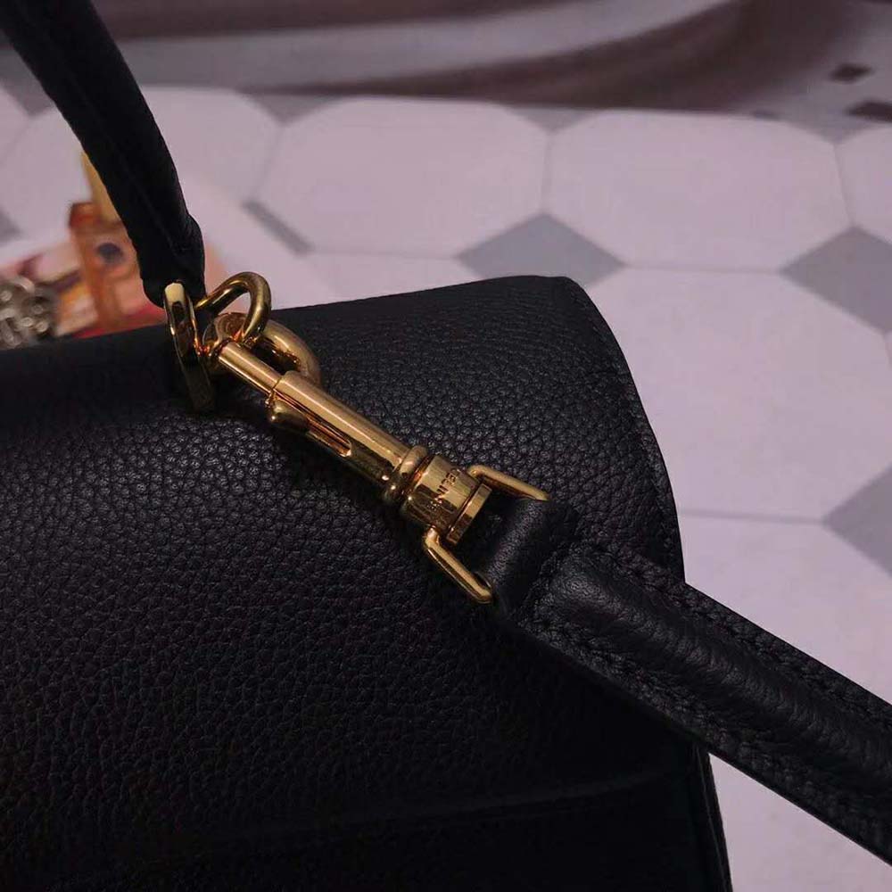 TÚI Celine Women Medium16 Bag in Grained Calfskin-Black