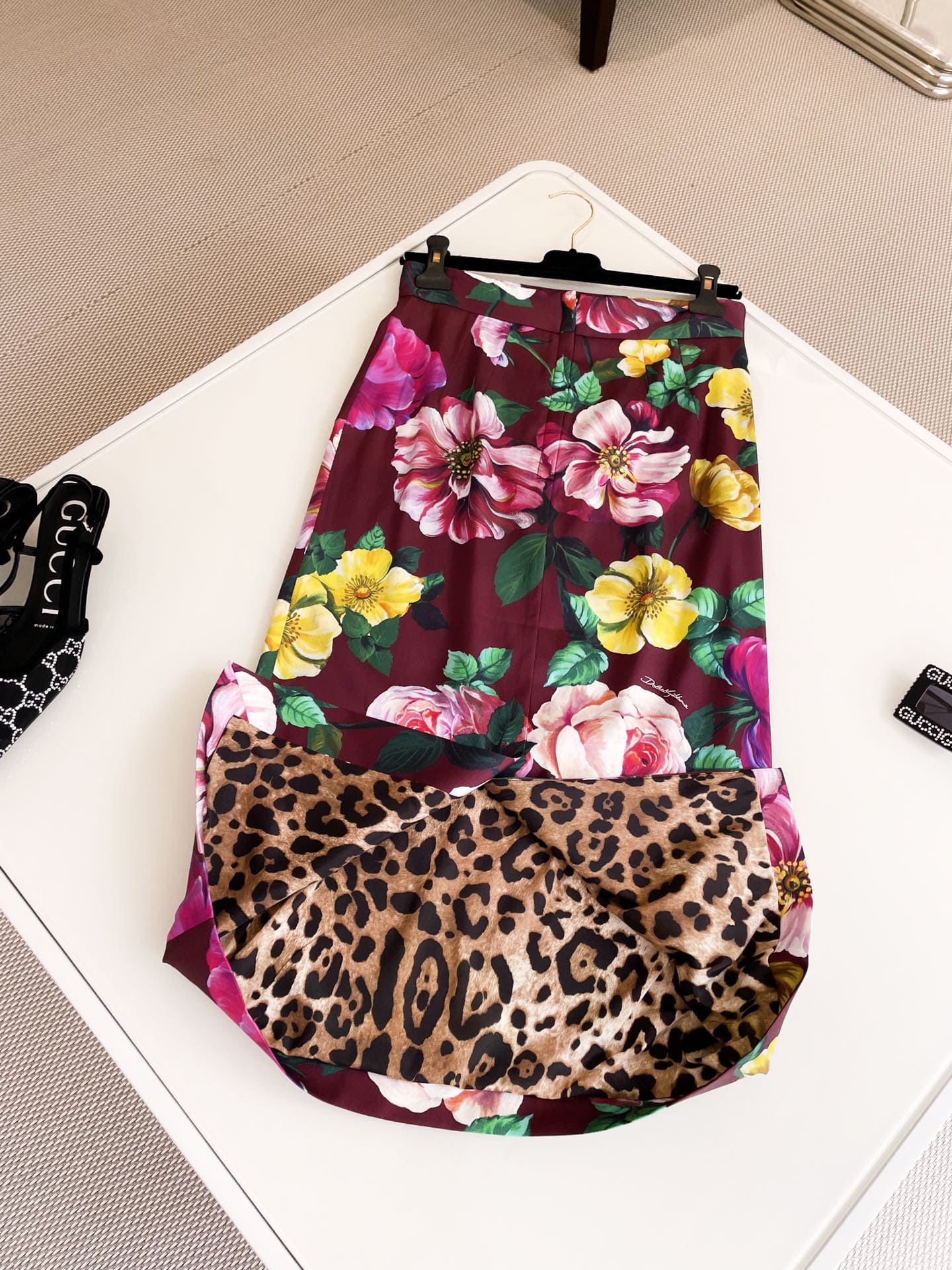 BỘ ĐỒ DOLCE & GABBANA HIGH NECK YELLOW PINK FLORAL PARTY High Classy