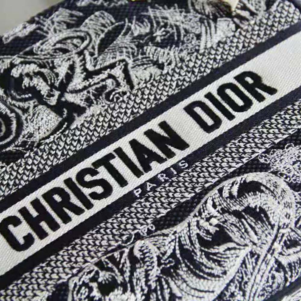 TÚI Dior Women Medium Lady D-lite Bag Blue Toile de Jouy Reverse Embroidery