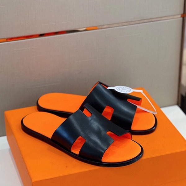 DÉP HERMES IZMIR BLACK ORANGE SANDAL AAA