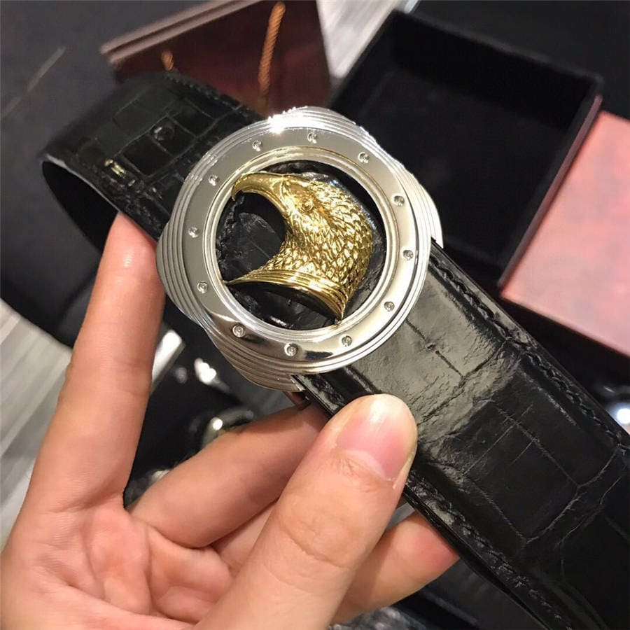 DÂY LƯNG STEFANO RICCI CROCODILE LEATHER DA CÁ SẤU Belt Khóa bạc