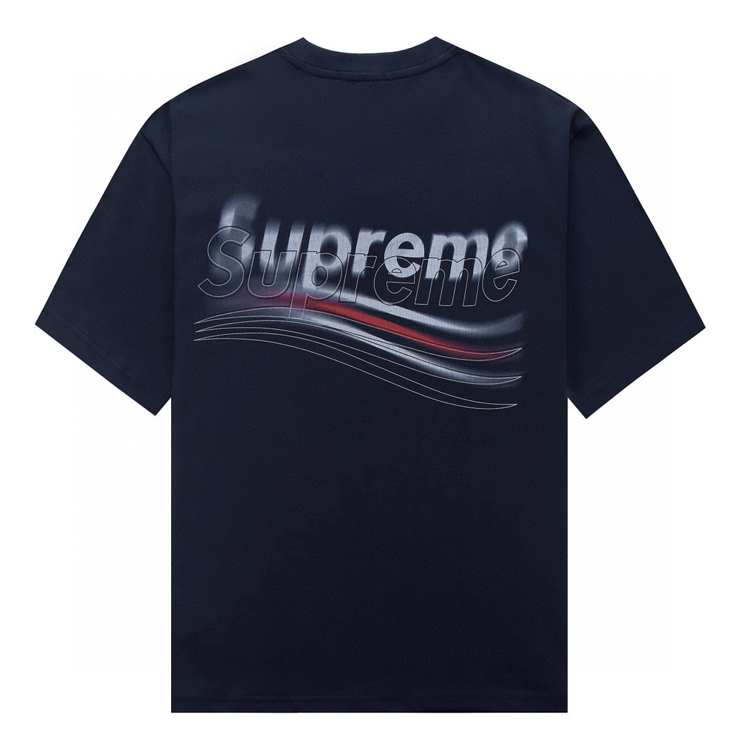 ÁO BALENCIAGA X Supreme print cotton jersey T-shirt