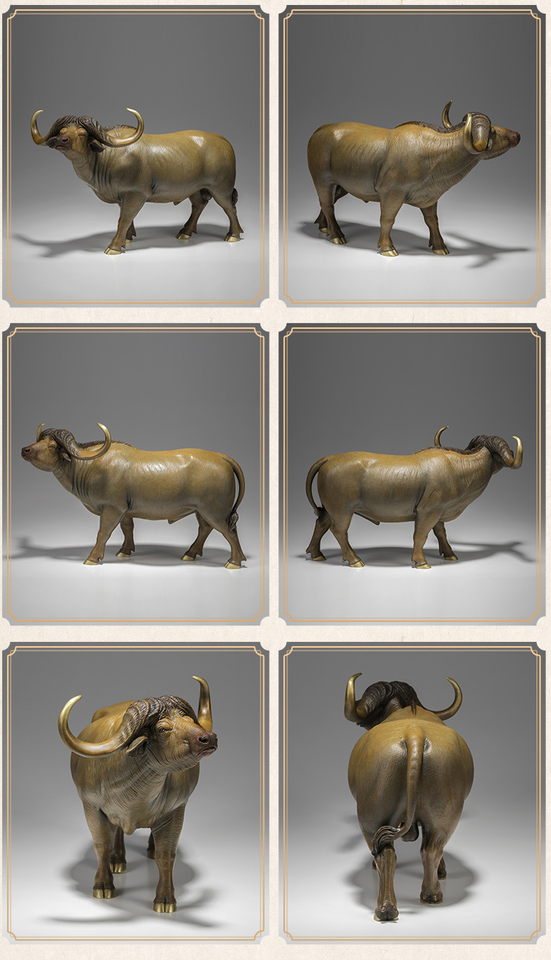 Bò rừng đồng thau nguyên chất dũng mãnh