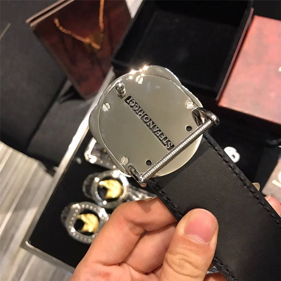 DÂY LƯNG STEFANO RICCI CROCODILE LEATHER DA CÁ SẤU Belt Khóa bạc