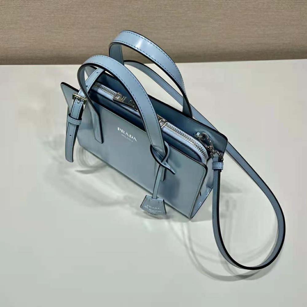 TÚI Prada Women Re-Edition 1995 Brushed-Leather Mini Handbag-Blue
