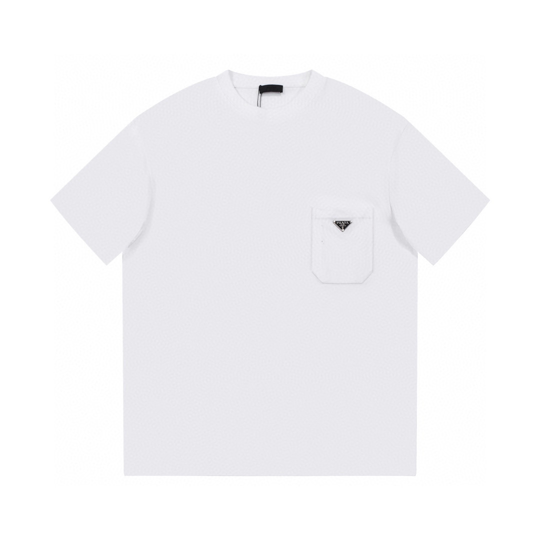 ÁO PRADA print cotton jersey T-shirt
