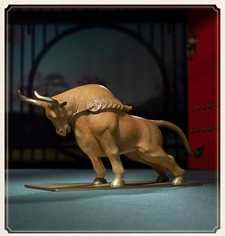 Tượng đồng Ngưu Tài Thịnh Vượng