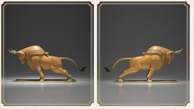 Tượng đồng Ngưu Tài Thịnh Vượng